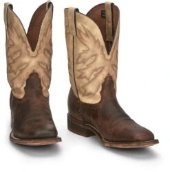'Nocona' Men's 11" Henry Western Square Toe - Antiqued Brown Cowhide / Vintage Stone -Fashion Boots Store NCA 002 HR5570 1024x1024@2x