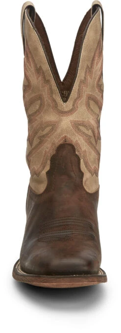 'Nocona' Men's 11" Henry Western Square Toe - Antiqued Brown Cowhide / Vintage Stone -Fashion Boots Store NCA 008 HR5570 1024x1024@2x