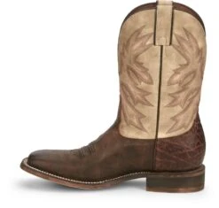'Nocona' Men's 11" Henry Western Square Toe - Antiqued Brown Cowhide / Vintage Stone -Fashion Boots Store NCA 009 HR5570 1024x1024@2x