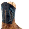 'Old West' Toddler's Western Square Toe - Tan / Blue -Fashion Boots Store Navy Leather Square Toe Bsi1960 S 1 93991 1024x1024@2x