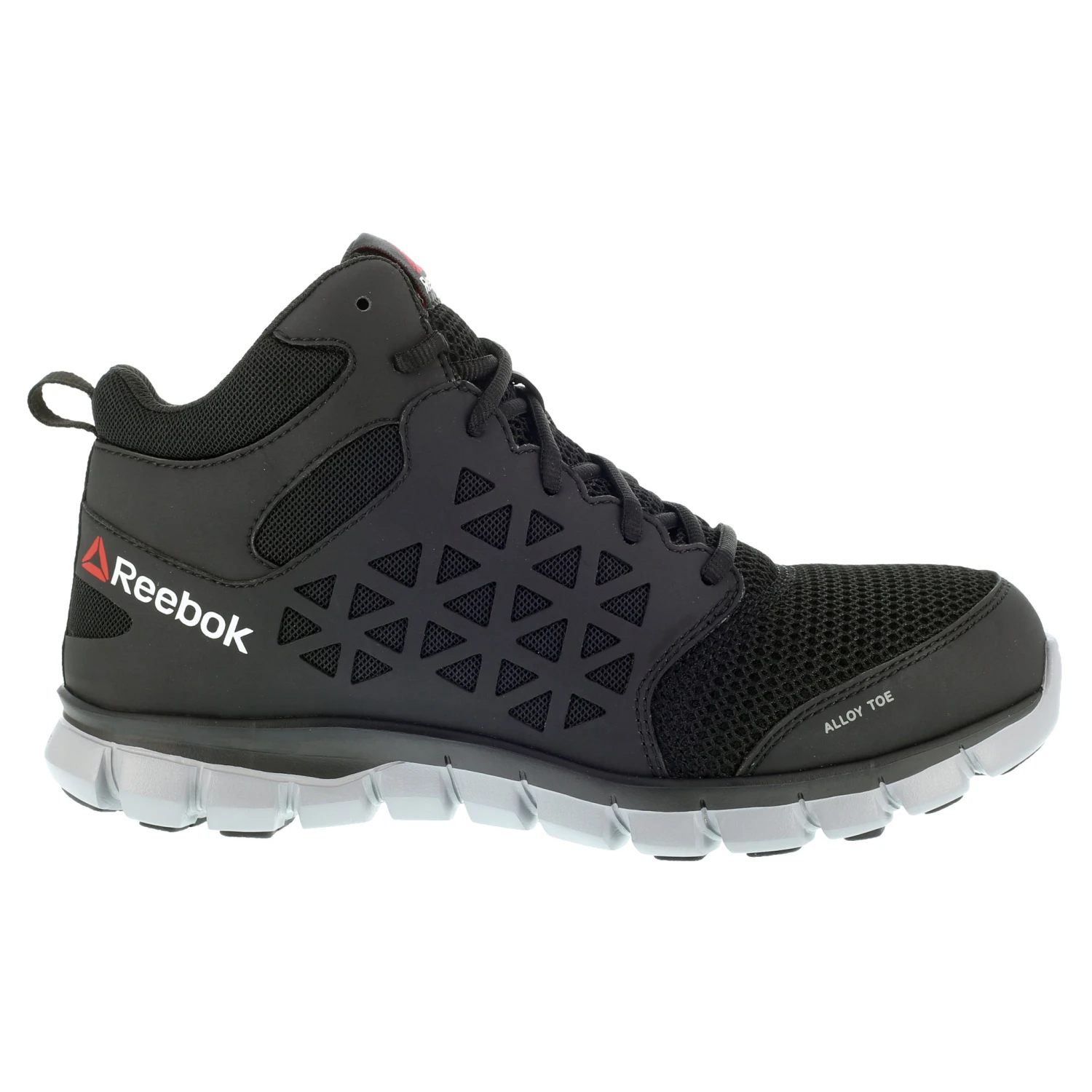 'Reebok' Men's Mid Sublite Cushion ESD Alloy Toe - Black / Gray 6 'Reebok' Men's Mid Sublite Cushion ESD Alloy Toe - Black / Gray - Image 4