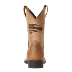 'Ariat' Youth Patriot 2.0 Square Toe - Homestead Brown -Fashion Boots Store S22 YTH WEST 10039909 heel 1024x1024@2x