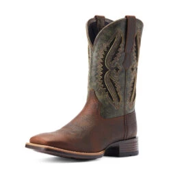 'Ariat' Men's 11" Rowder VentTEK 360° Western Square Toe - Rust / Forest Green -Fashion Boots Store S23 MNS WEST 10044478 3 4 front 1024x1024@2x