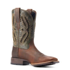 'Ariat' Men's 11" Rowder VentTEK 360° Western Square Toe - Rust / Forest Green -Fashion Boots Store S23 MNS WEST 10044478 medial 1024x1024@2x