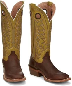 'Tony Lama' Men's 15" Fairview Buckaroo Western Square Toe - Brown / Moss Green 18 'Tony Lama' Men's 15" Fairview Buckaroo Western Square Toe - Brown / Moss Green -Fashion Boots Store TNL 002 SA2001 1024x1024@2x
