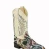 'Old West' Children's Broad Square Toe - Multi / Cream