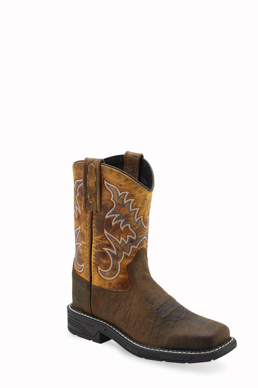 'Old West' Children's Western Square Toe - Brown / Tan 3 'Old West' Children's Western Square Toe - Brown / Tan