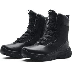 'Under Armour' Men's 8" Stellar G2 SR Side Zip Soft Toe - Black -Fashion Boots Store s7.3024949 001 PAIR 1024x1024@2x