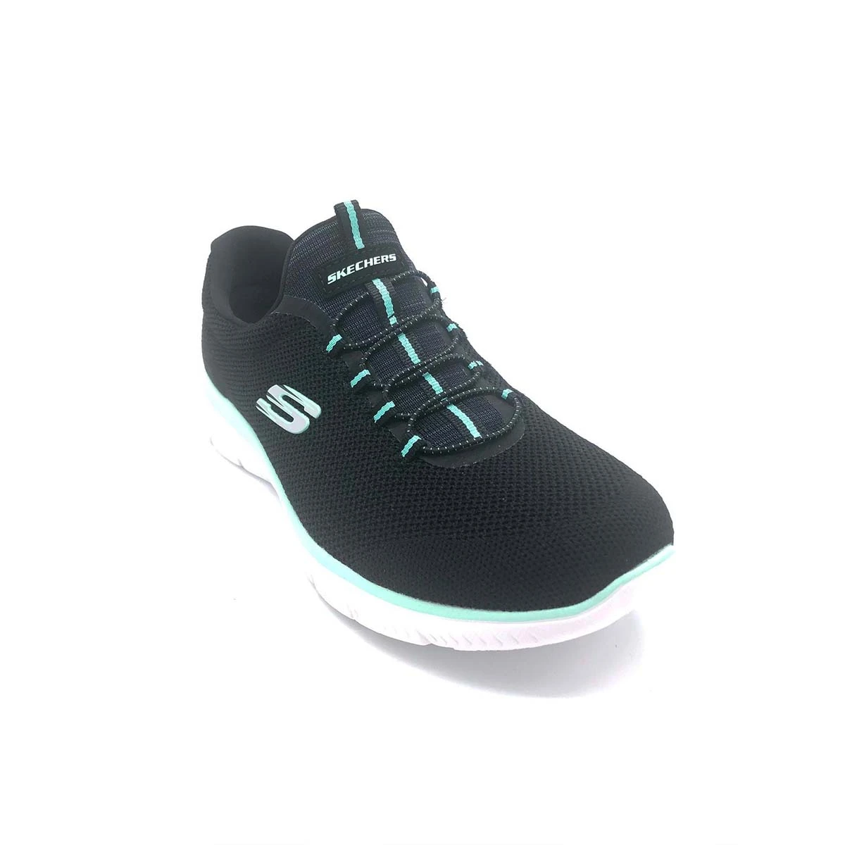 'Skechers' Women's Summits-Cool Classic - Black / Turquoise 6 'Skechers' Women's Summits-Cool Classic - Black / Turquoise - Image 4