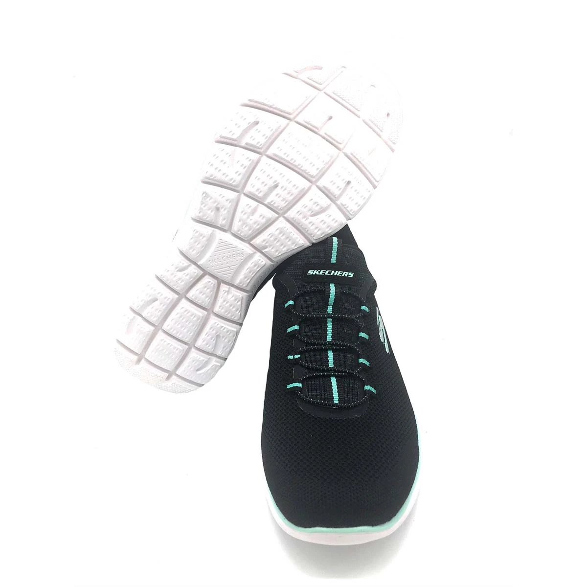 'Skechers' Women's Summits-Cool Classic - Black / Turquoise 4 'Skechers' Women's Summits-Cool Classic - Black / Turquoise - Image 2